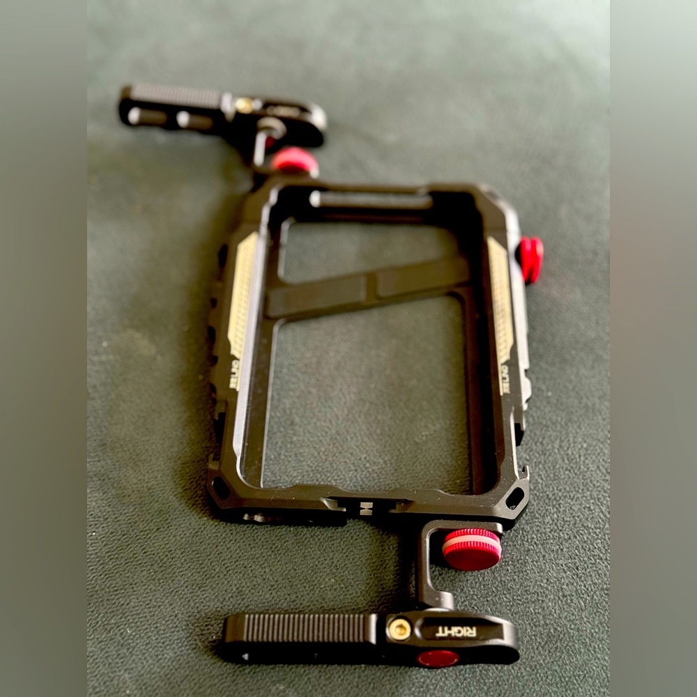 Black and Red Camera Cage